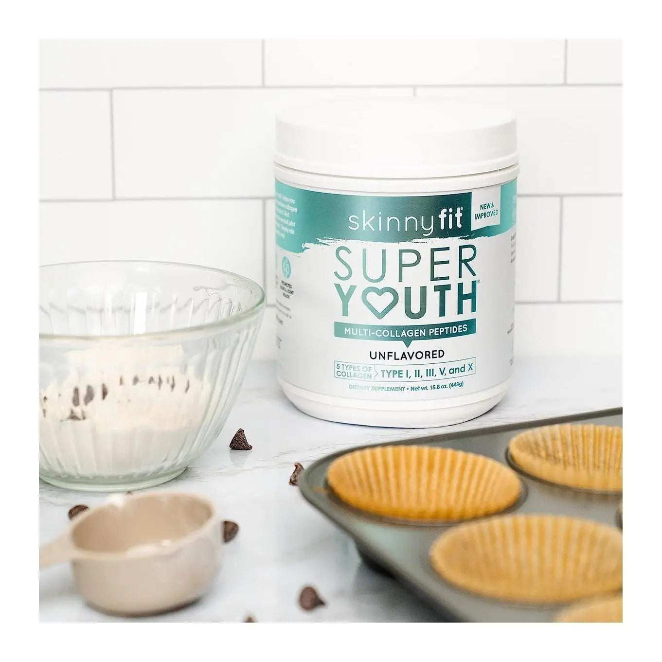 SkinnyFit Super Youth Plus Multi-Collagen Peptides Unflavored Collagen NEW Skinny Fit Skinnyfit