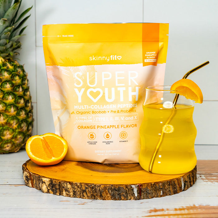 SkinnyFit Super Youth Multi-Collagen Peptides Orange Pineapple NEW Skinny Fit Skinnyfit